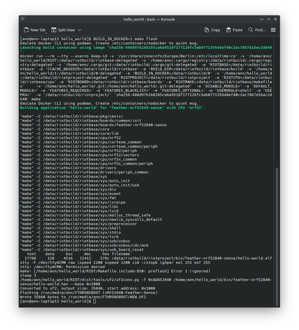 Flash output in Visual Studio Code